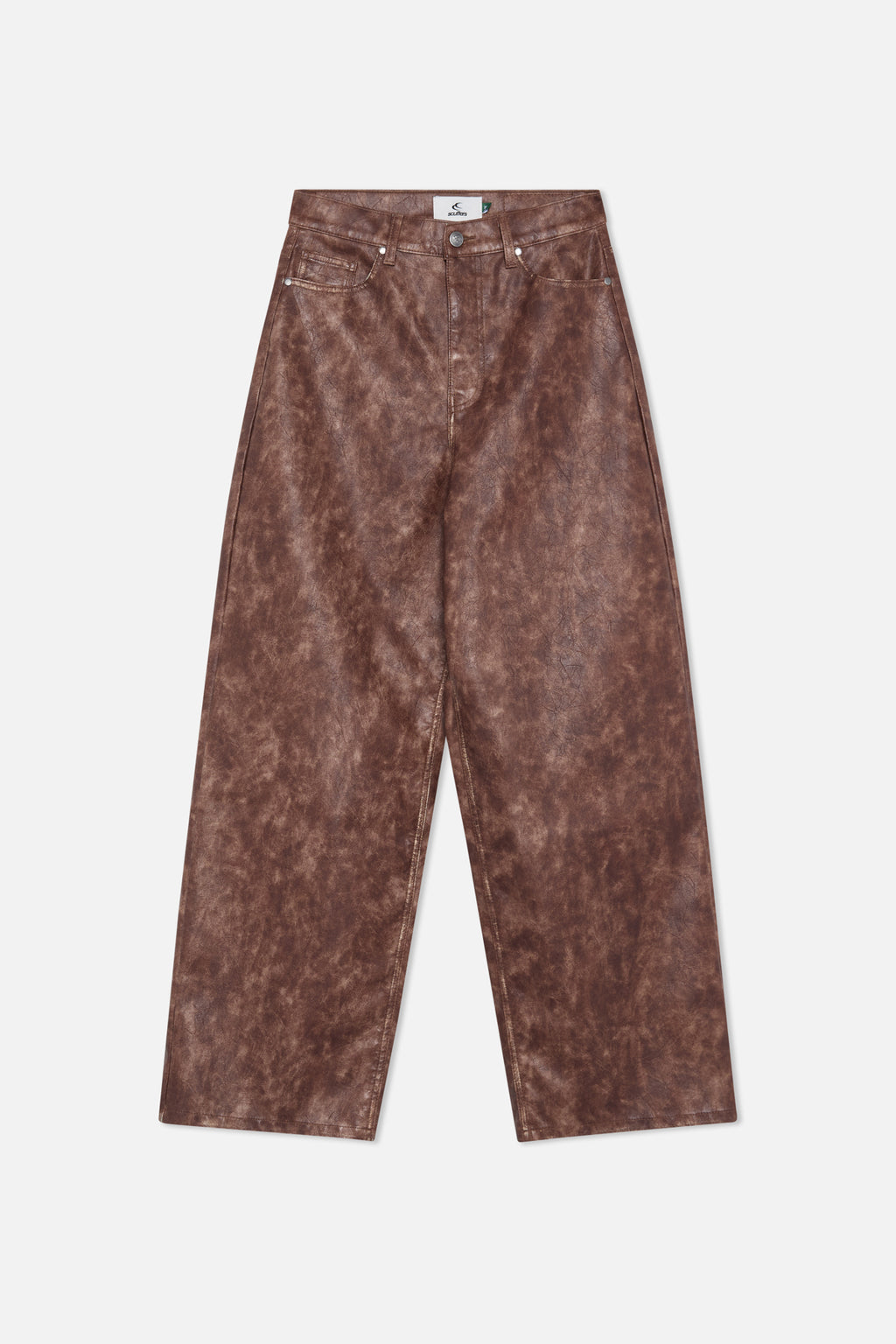Pantalon Scuffers Leather Jumbo Pants Marrom | 14869TCXP