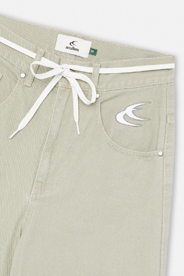 Pantalon Scuffers Oversized Green Jeans | 56879HNUJ