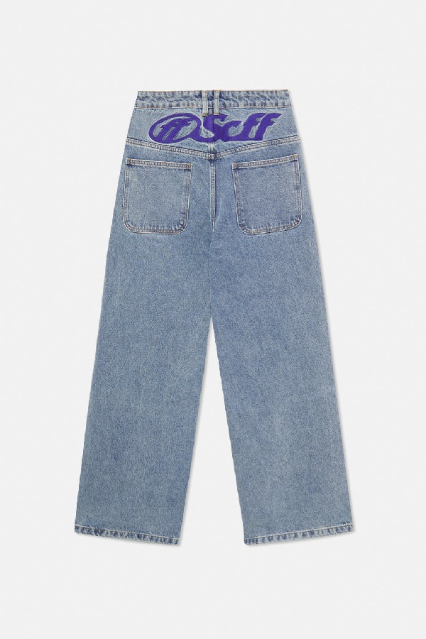 Pantalon Scuffers Ripped Oversized Jeans Azules | 49763PYBE