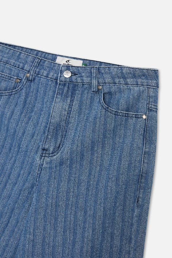 Pantalon Scuffers Striped Denim Azules | 08329XWEY