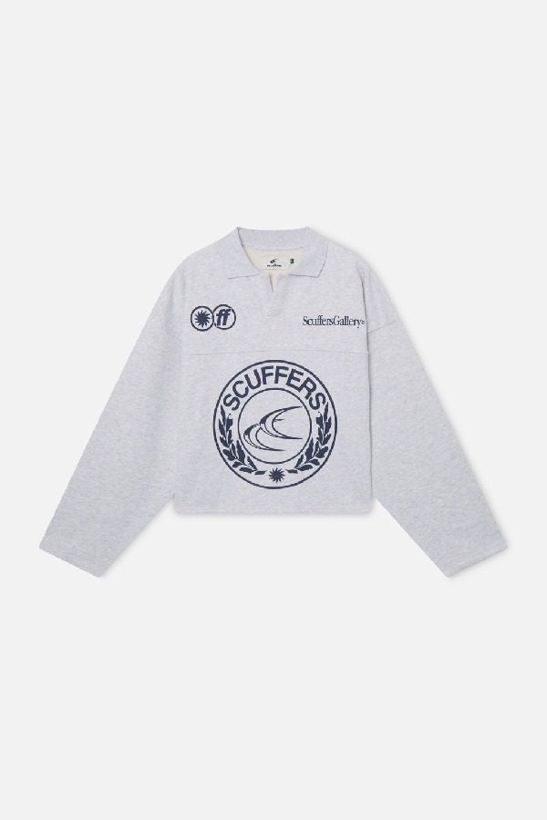 Polo Scuffers CLG Polo Long Grises Claro | 08143IKUM