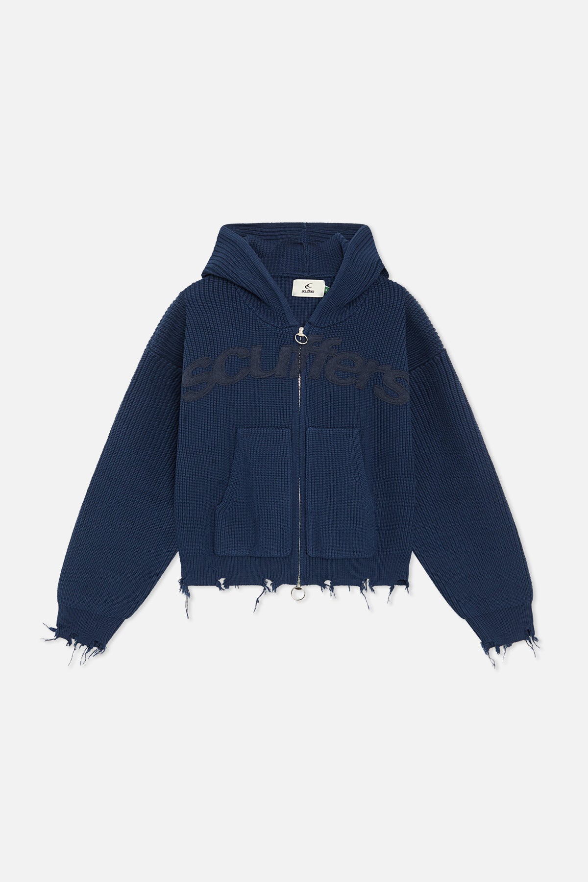 Prendas De Punto Scuffers Buzz Knit Zipper Azul Marino | 14973KFAM