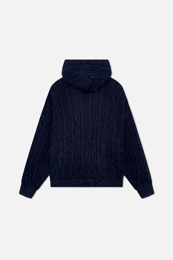 Prendas De Punto Scuffers Latte Zipper Knit Azul Marino | 84039BEJF
