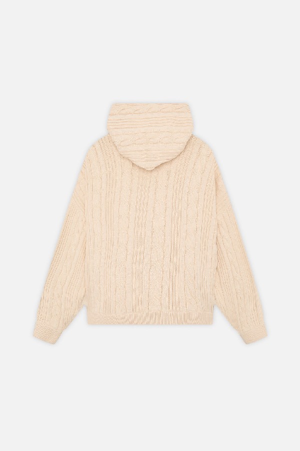 Prendas De Punto Scuffers Latte Zipper Knit Ecru | 97623IAPN