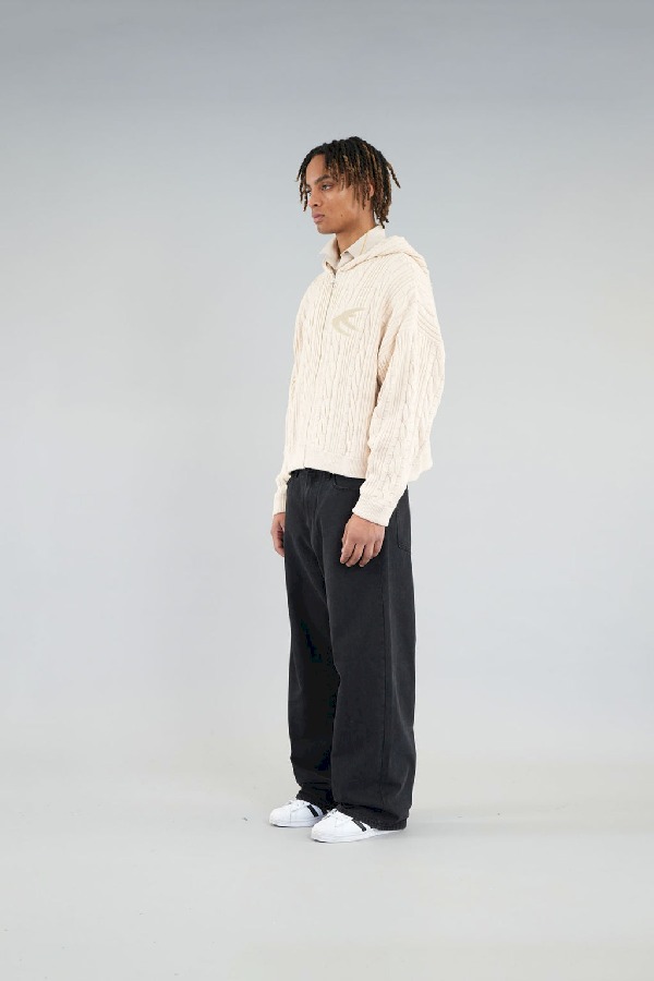 Prendas De Punto Scuffers Latte Zipper Knit Ecru | 97623IAPN
