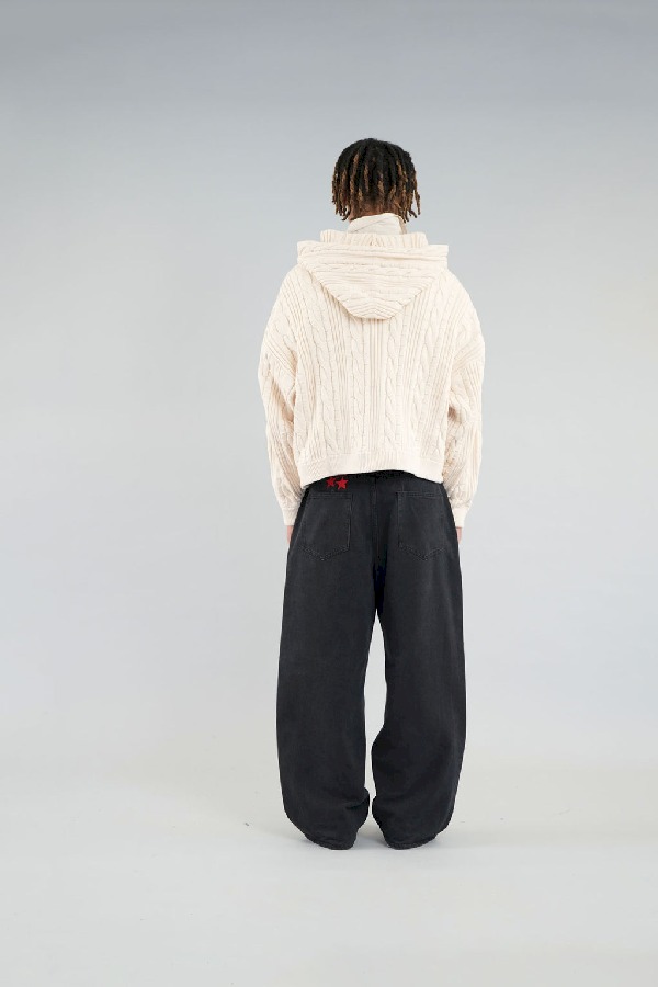 Prendas De Punto Scuffers Latte Zipper Knit Ecru | 97623IAPN