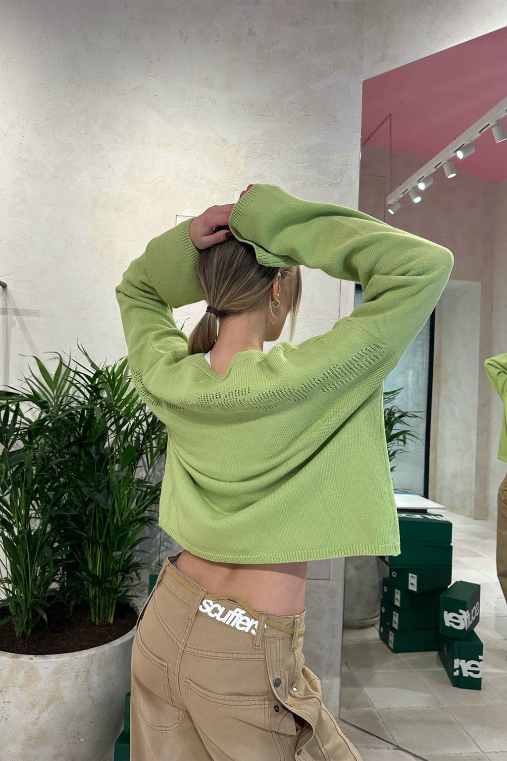 Prendas De Punto Scuffers New Moon Knit Verdes | 65742QBIX