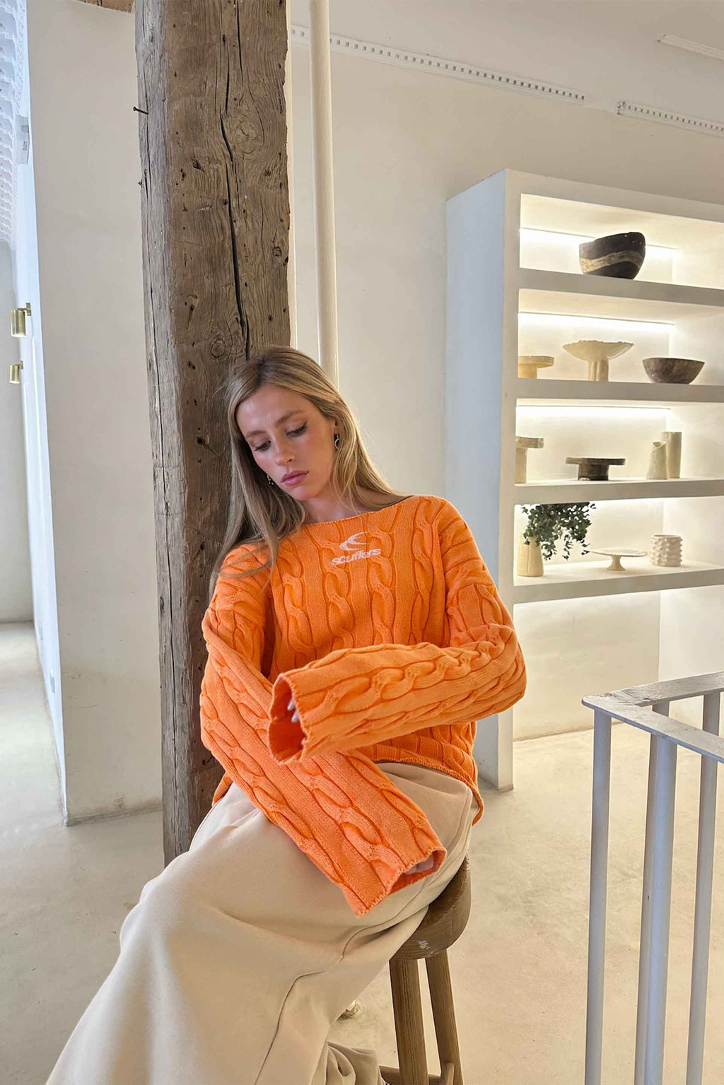 Prendas De Punto Scuffers New Trench Knit Naranjas | 50871GNBP