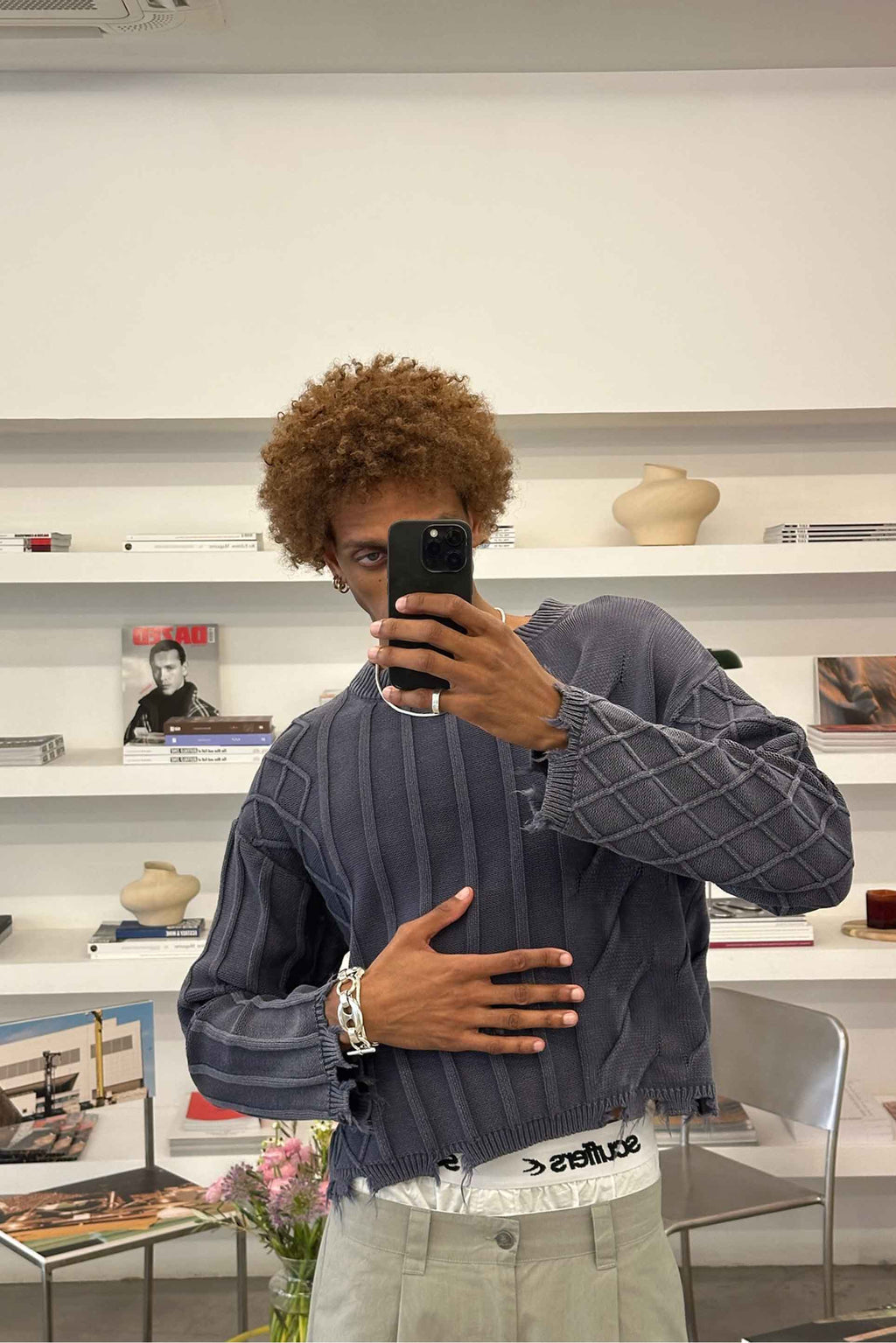 Prendas De Punto Scuffers Oversized Jersey Azul Marino | 69014EKFU