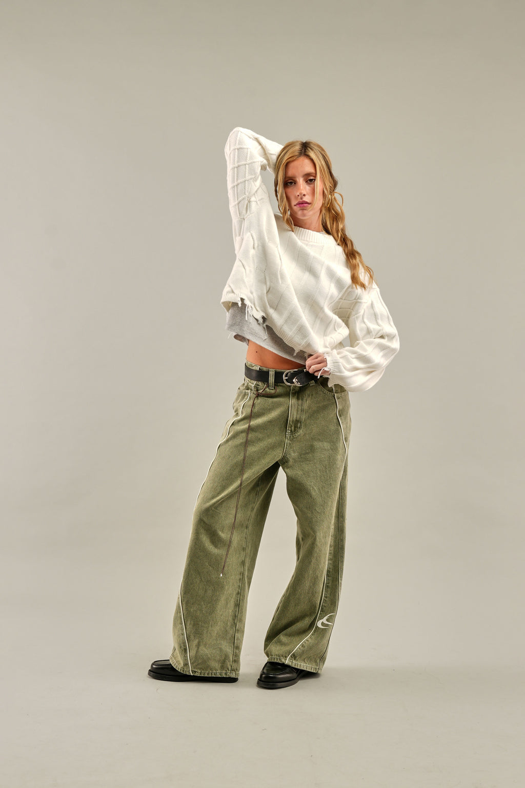 Prendas De Punto Scuffers Oversized Jersey Blancos | 24586YHEM