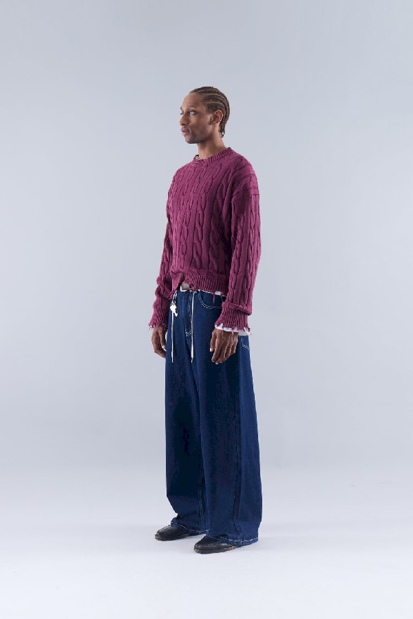 Prendas De Punto Scuffers Trench Jersey Vino | 74016RPHE