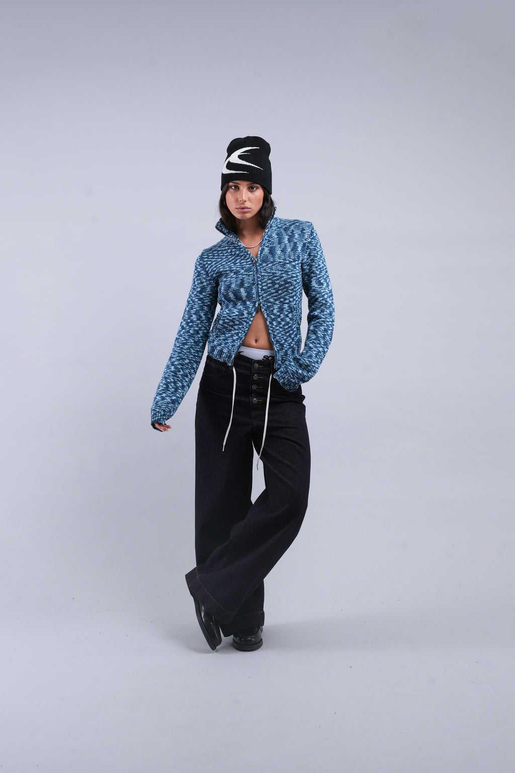 Prendas De Punto Scuffers Tropic Knit Zipper Azules | 86402APGB