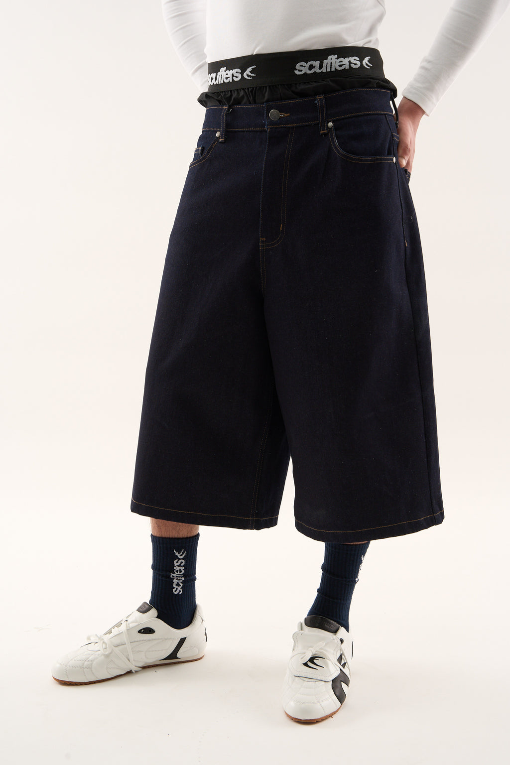 Short Scuffers Jumbo Shorts Azules Oscuro | 28504HWCV