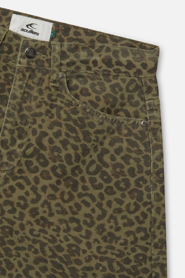 Short Scuffers Jumbo Verdes Leopardo | 34698TZSW