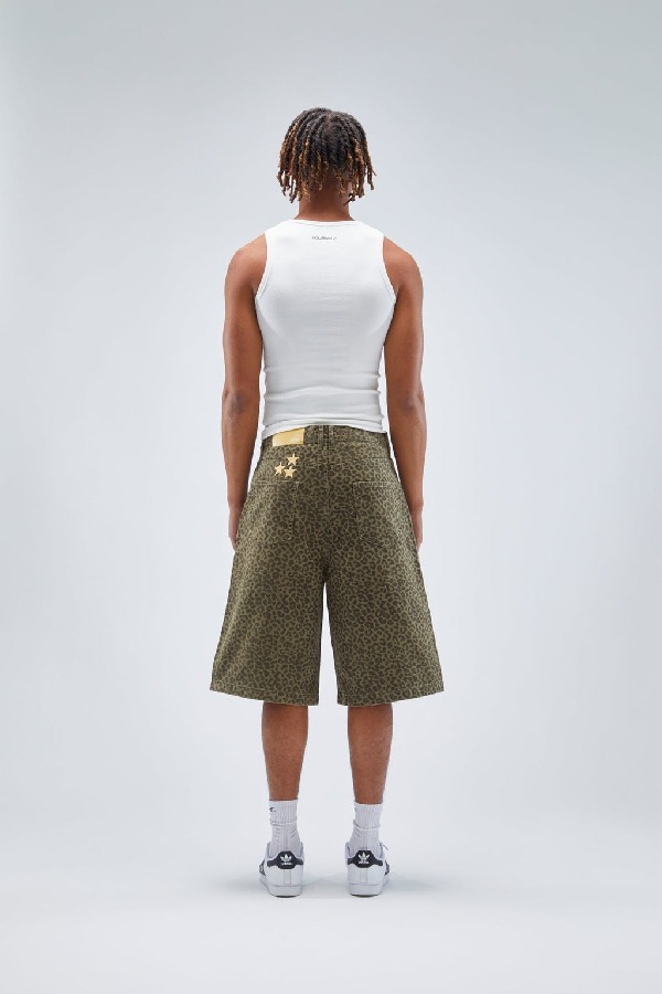 Short Scuffers Jumbo Verdes Leopardo | 34698TZSW