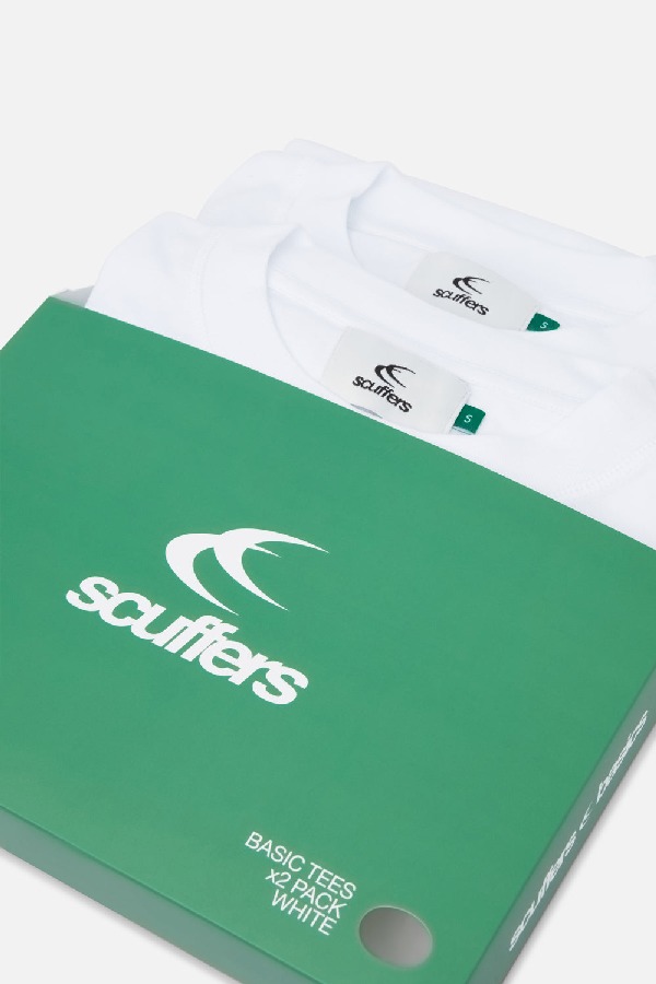 T-Shirts Scuffers Basic T-Shirt Pack Blancos | 74580HECO