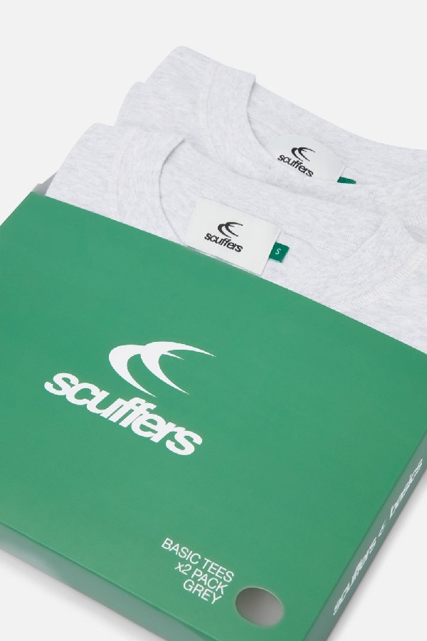 T-Shirts Scuffers Basic T-Shirt Pack Grises | 76019TPJC