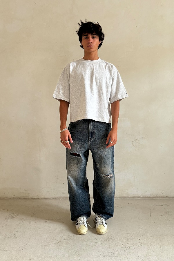 T-Shirts Scuffers Basic T-Shirt Pack Grises | 76019TPJC