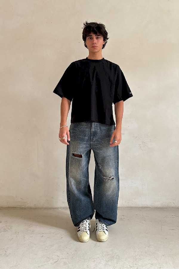 T-Shirts Scuffers Basic T-Shirt Pack Negros | 95628UXRS