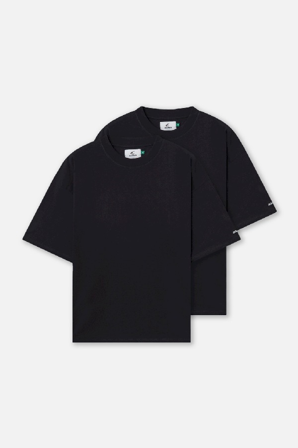 T-Shirts Scuffers Basic T-Shirt Pack Negros | 95628UXRS