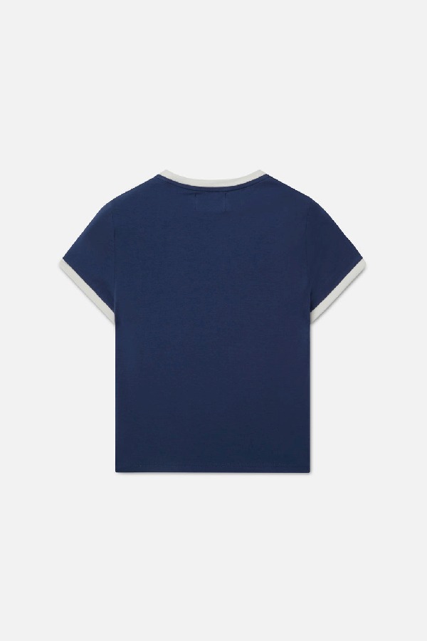 T-Shirts Scuffers Block Top Azules Oscuro | 27815DCJE