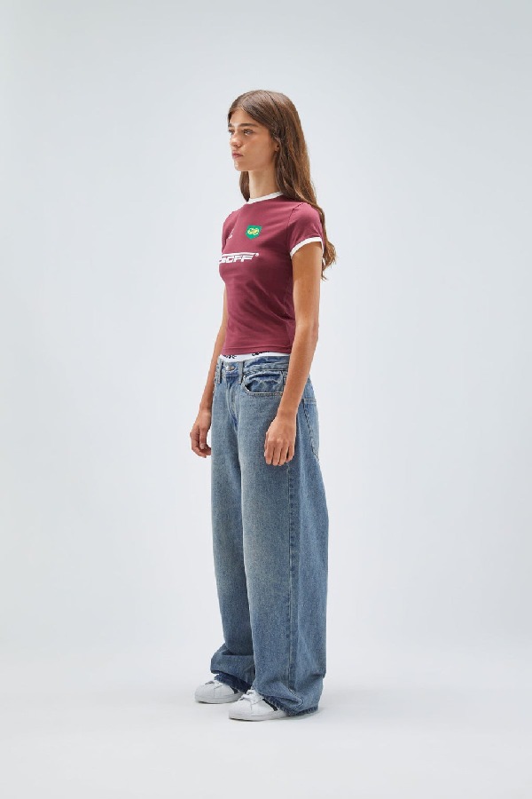 T-Shirts Scuffers Block Top Rojos | 53160YTCE