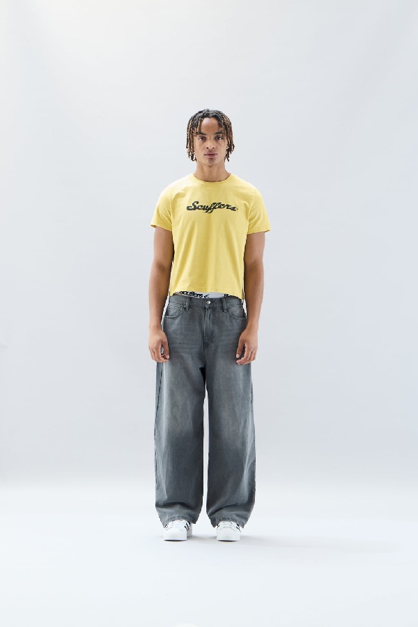 T-Shirts Scuffers Bubble Top Amarillos | 29803IAGE
