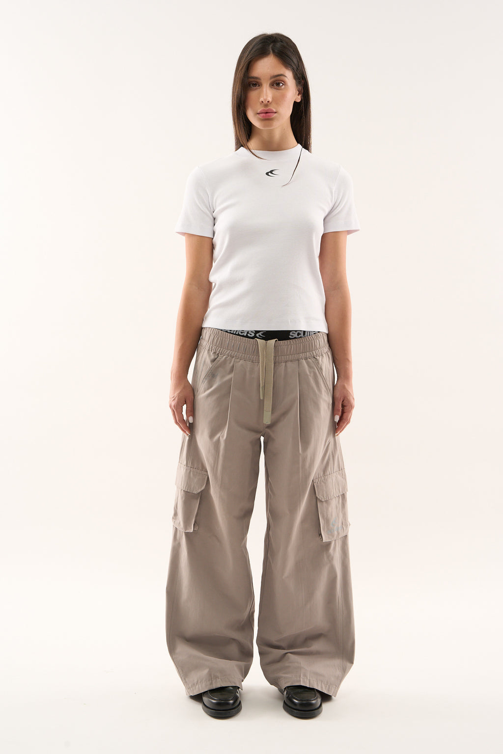 T-Shirts Scuffers Calvin Top Blancos | 67312KHYQ