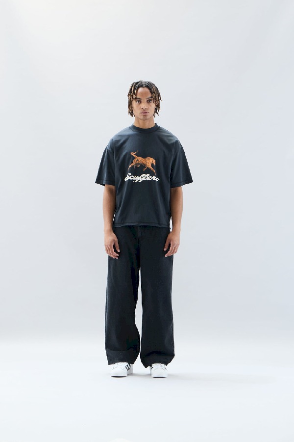 T-Shirts Scuffers Cheetah Negros | 60439KUIZ
