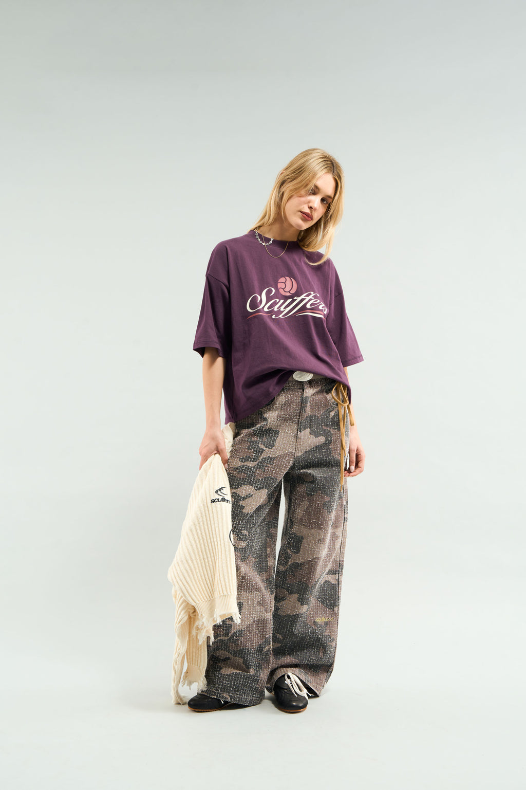 T-Shirts Scuffers Club T-Shirt Morados | 14038TJBI