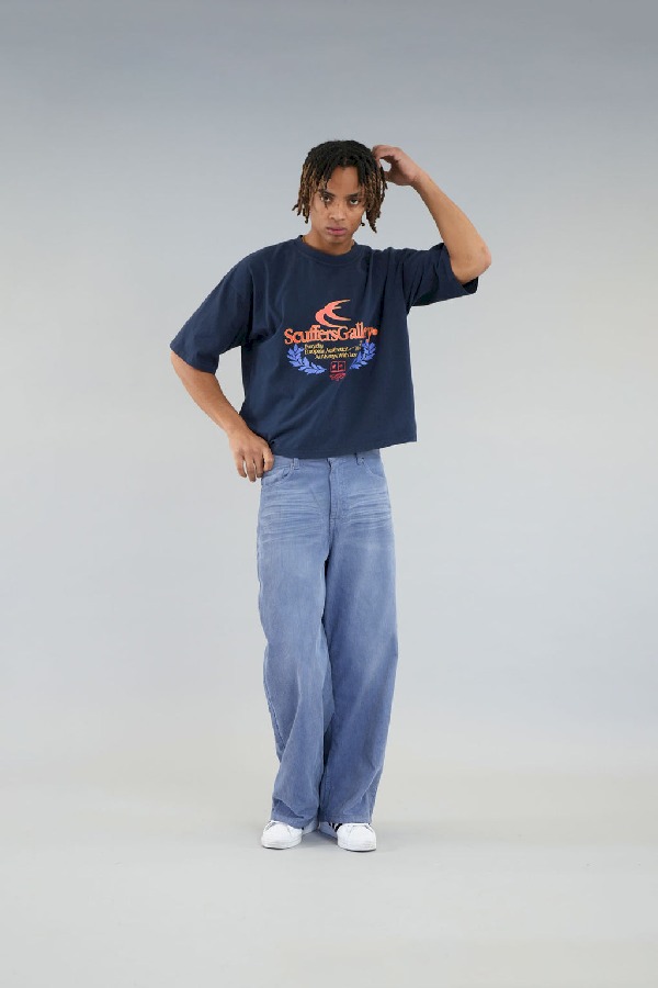 T-Shirts Scuffers College T-Shirt Azul Marino | 40176AQFT