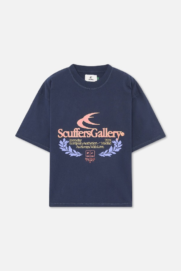 T-Shirts Scuffers College T-Shirt Azul Marino | 40176AQFT