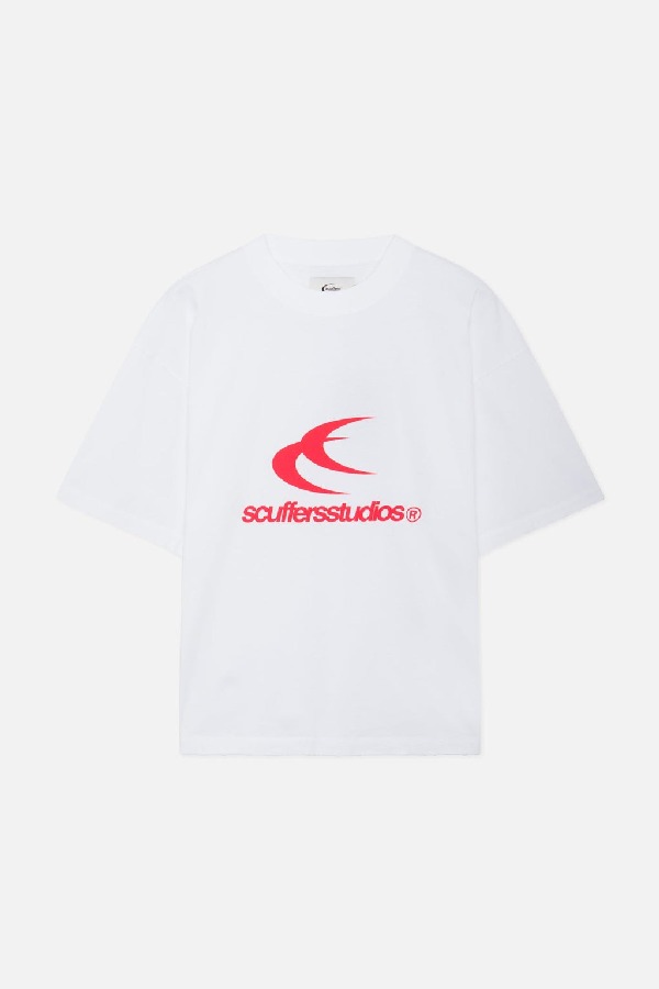 T-Shirts Scuffers Double Moon Basic T-Shirt Blancos | 83409MAKQ