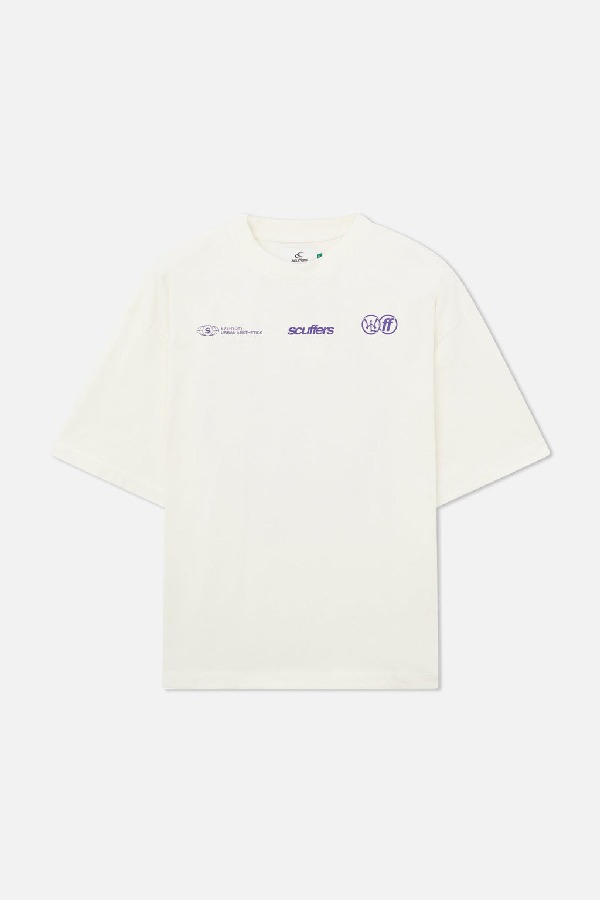 T-Shirts Scuffers Facetime Ecru | 98601SGTM