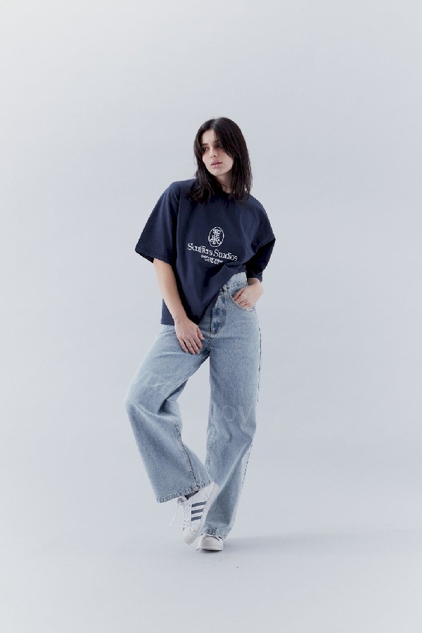 T-Shirts Scuffers Filigree T-Shirt Azul Marino | 04986ABPG