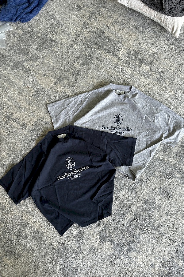 T-Shirts Scuffers Filigree T-Shirt Azul Marino | 04986ABPG