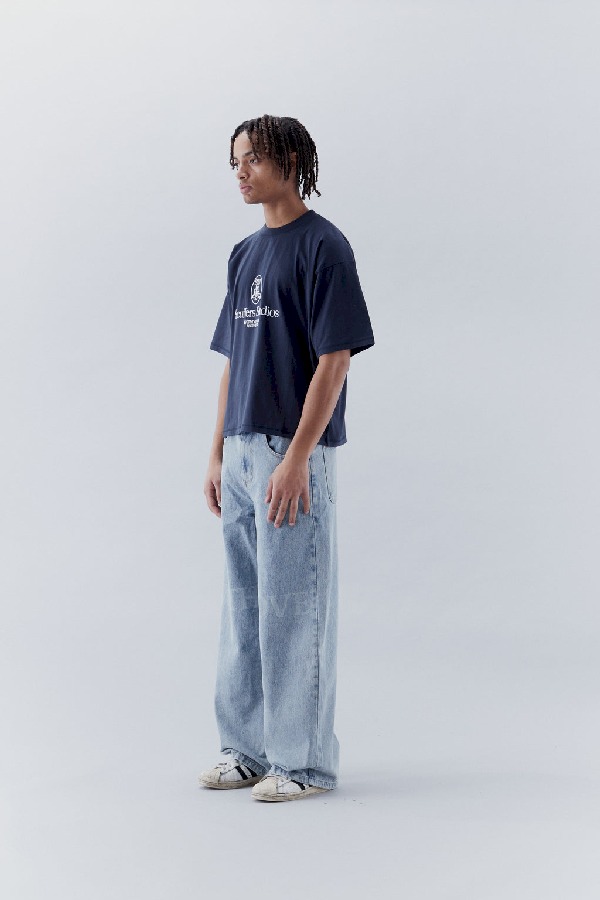 T-Shirts Scuffers Filigree T-Shirt Azul Marino | 04986ABPG