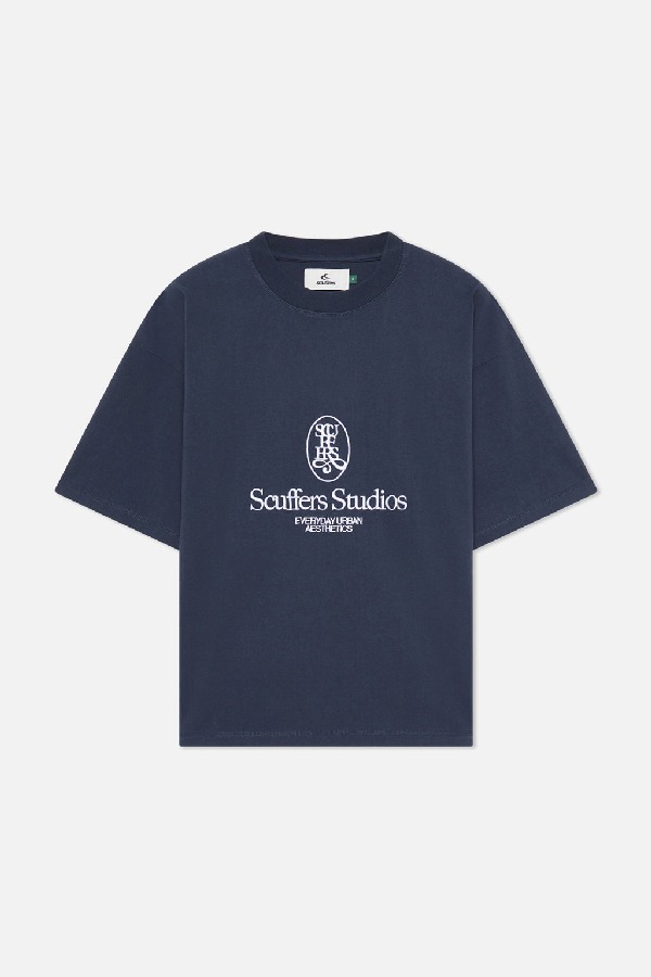 T-Shirts Scuffers Filigree T-Shirt Azul Marino | 04986ABPG