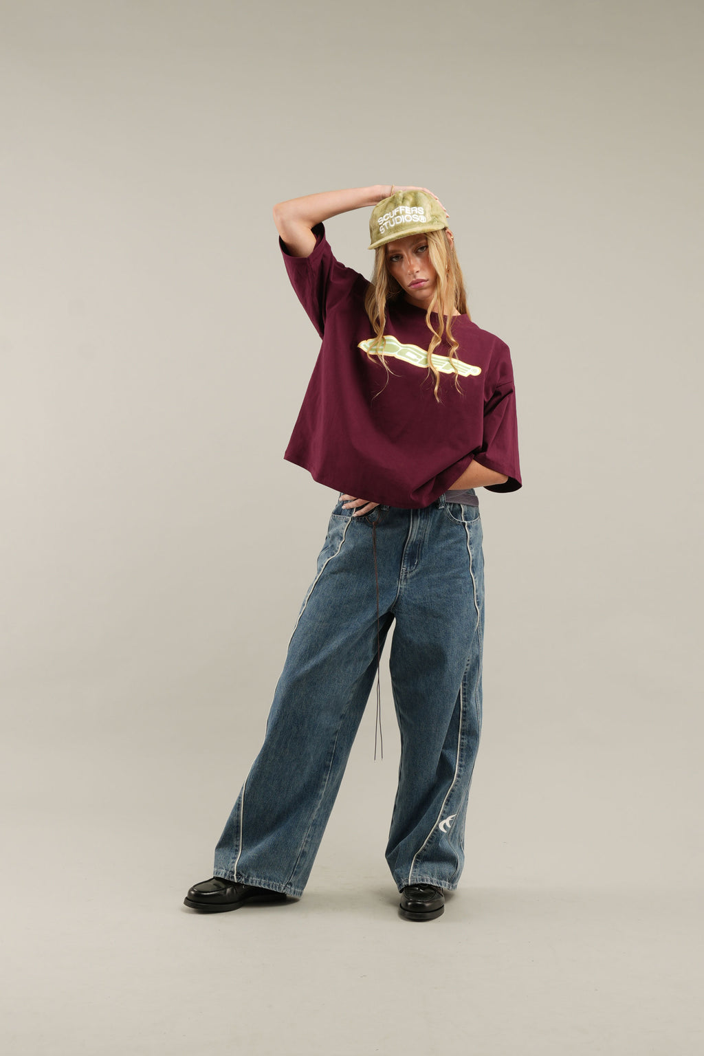 T-Shirts Scuffers Glow T-Shirt Vino | 59048OVYG