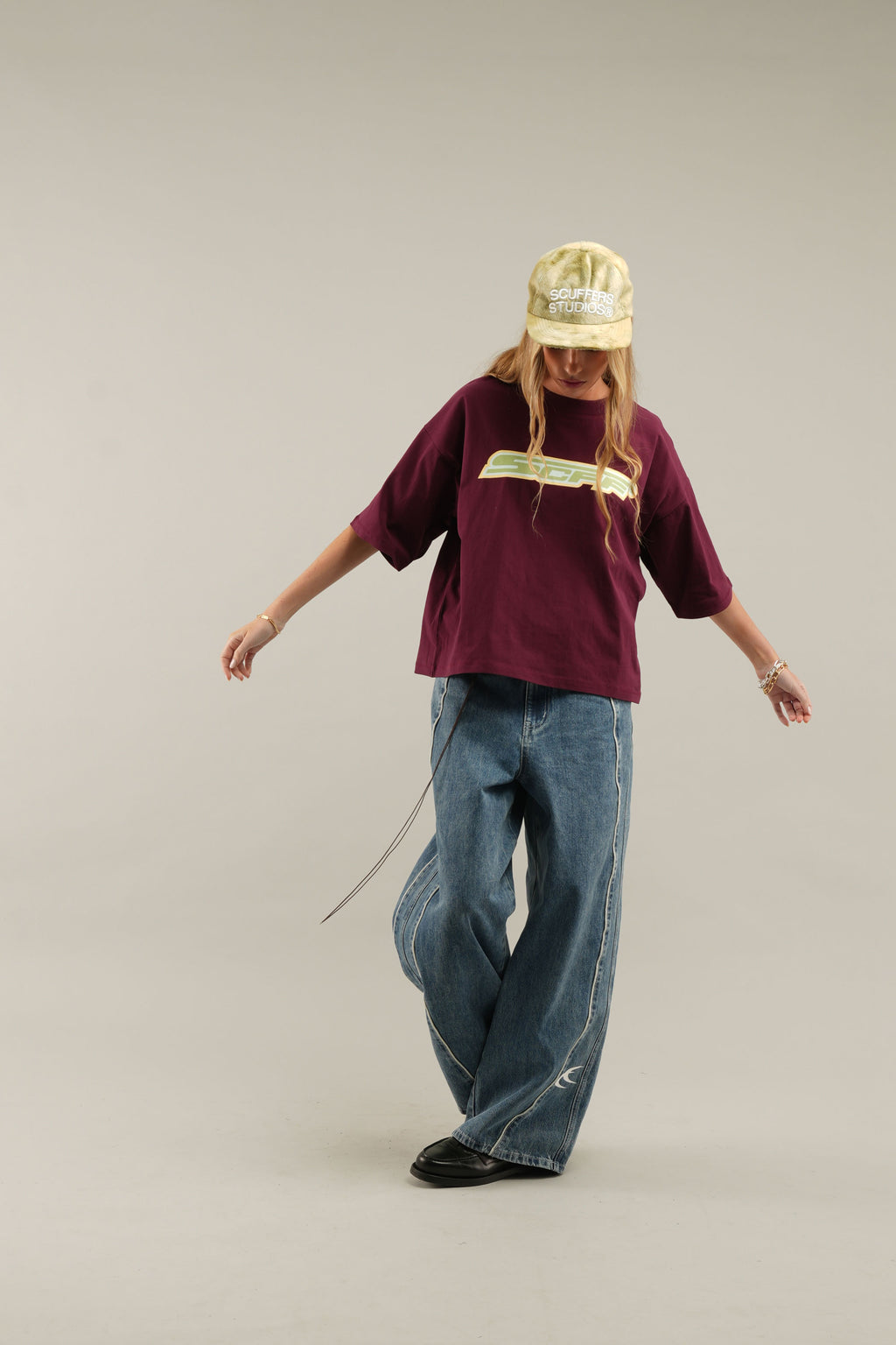 T-Shirts Scuffers Glow T-Shirt Vino | 59048OVYG