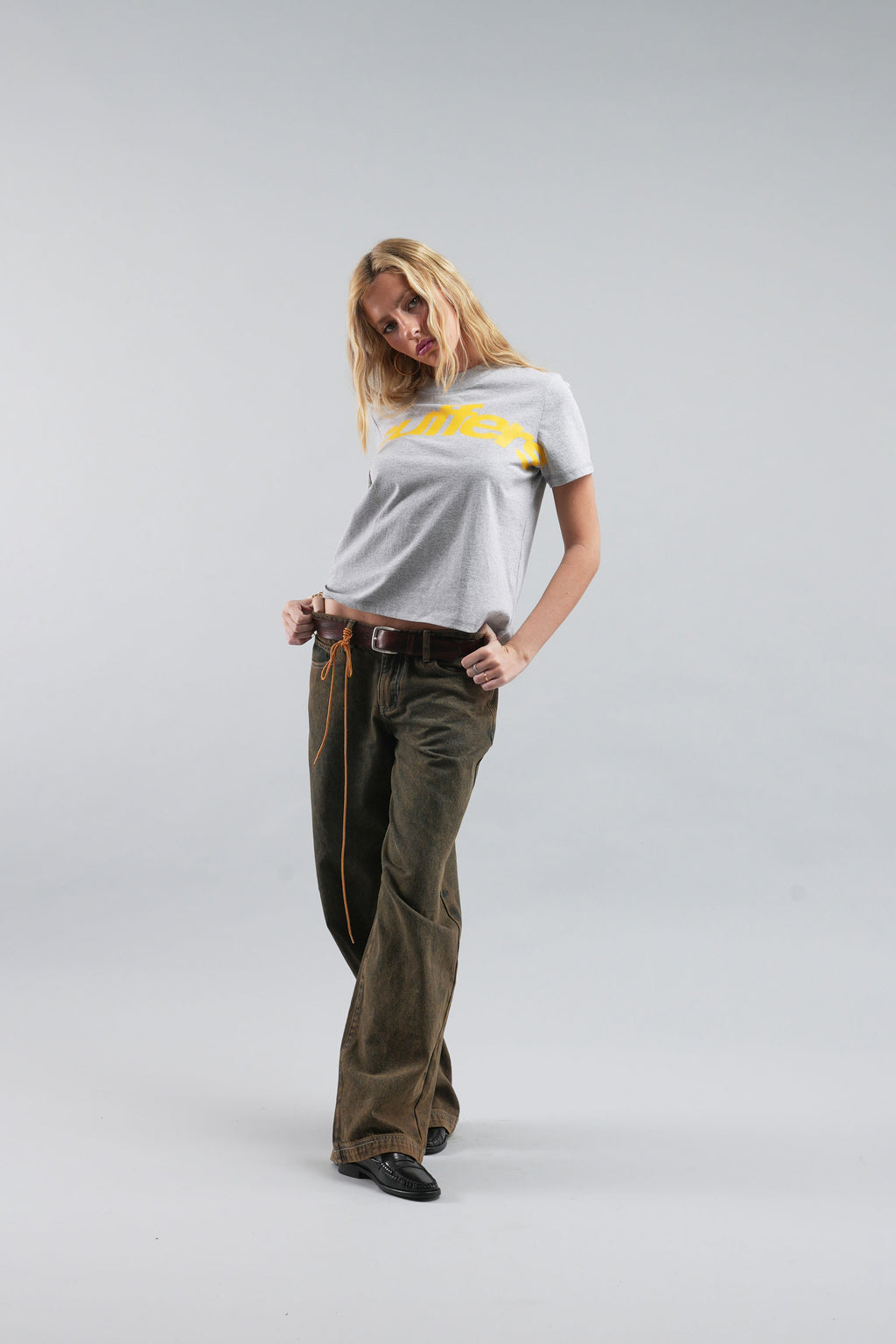 T-Shirts Scuffers Heaven Melange Top Grises | 16394MZTG