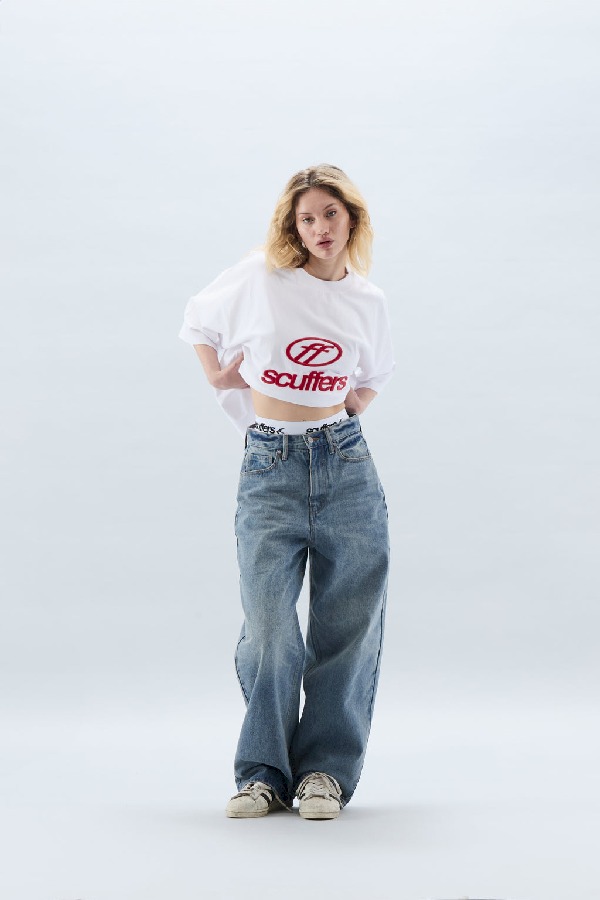T-Shirts Scuffers Italic Blancos | 32158LHFV