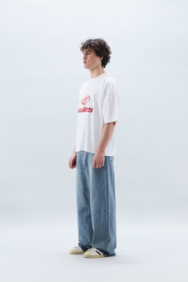 T-Shirts Scuffers Italic Blancos | 32158LHFV