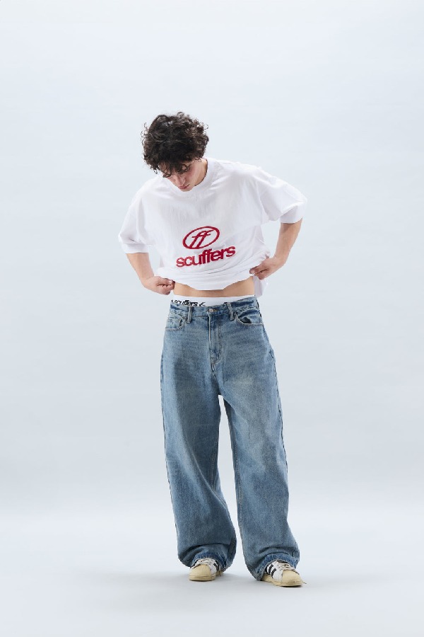T-Shirts Scuffers Italic Blancos | 32158LHFV