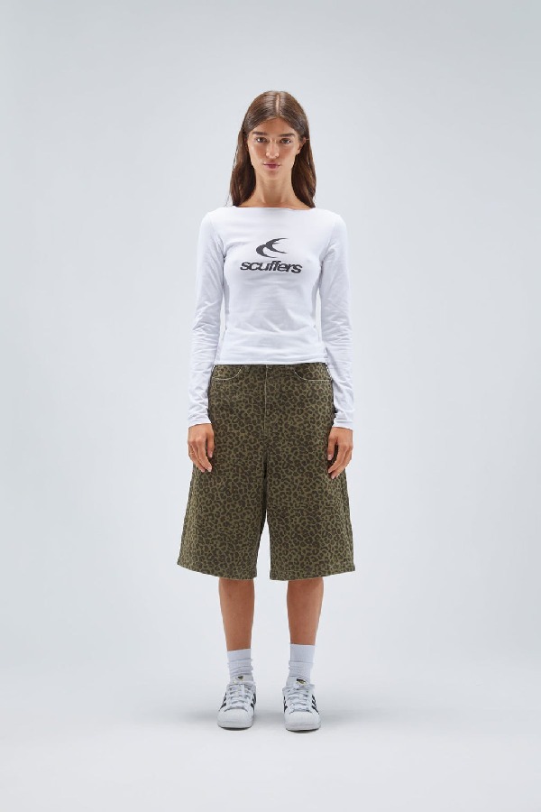T-Shirts Scuffers Logo Longsleeve Blancos | 21847PAQV