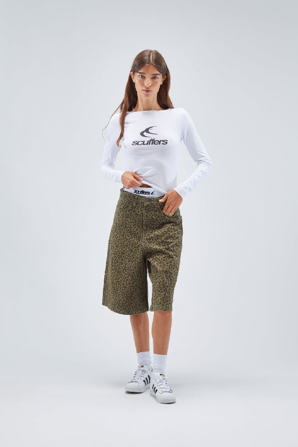 T-Shirts Scuffers Logo Longsleeve Blancos | 21847PAQV