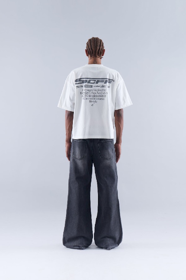 T-Shirts Scuffers Motor Studios Ecru | 53160CDNA