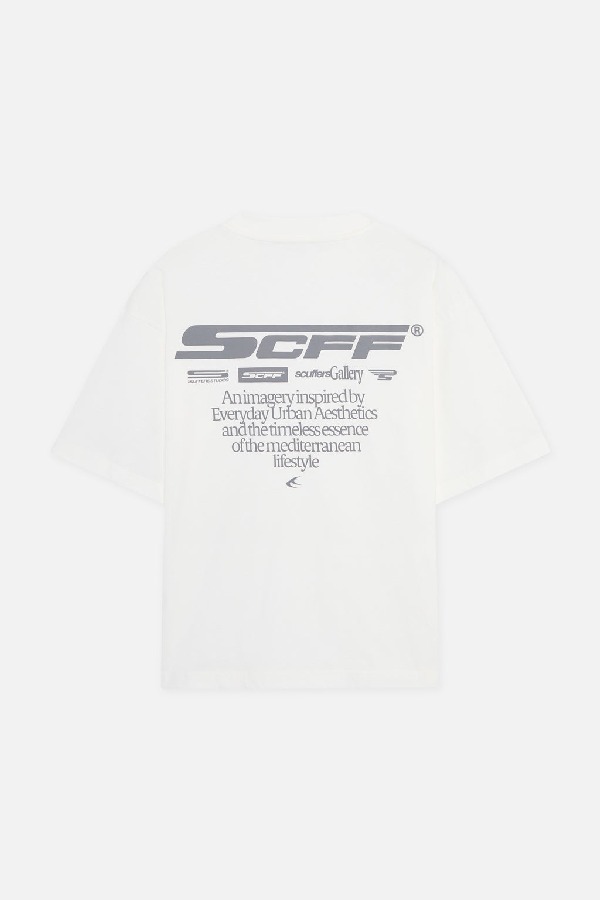 T-Shirts Scuffers Motor Studios Ecru | 53160CDNA
