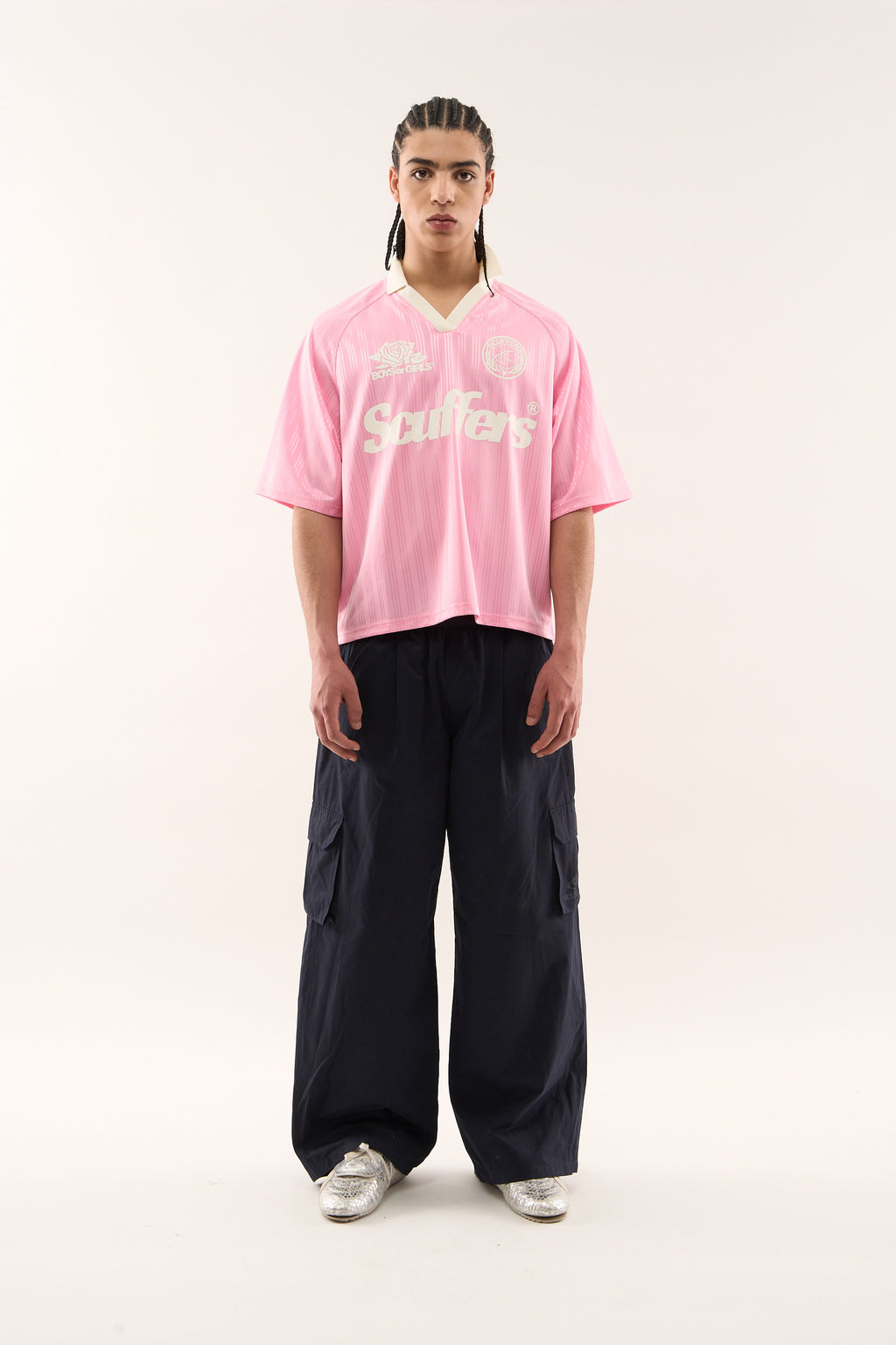 T-Shirts Scuffers Pearl Football T-Shirt Rosas | 85096FSCP