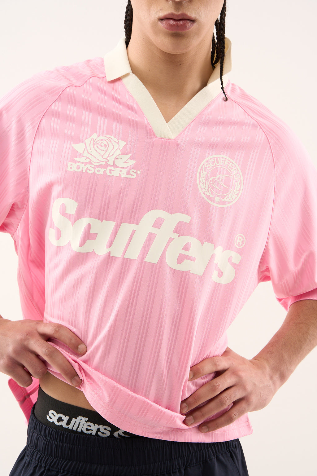 T-Shirts Scuffers Pearl Football T-Shirt Rosas | 85096FSCP